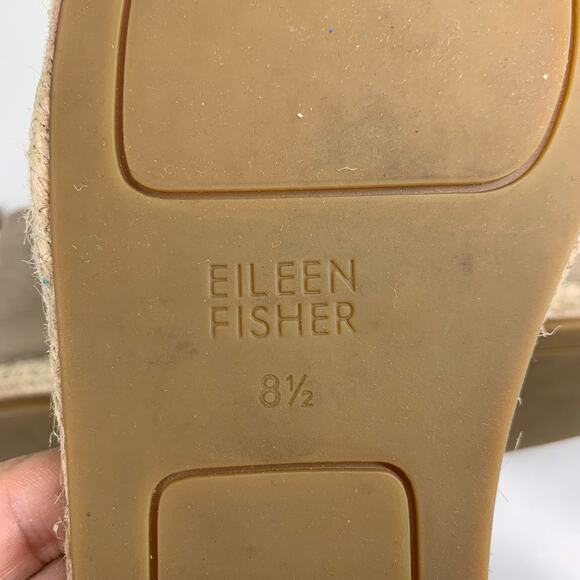 EILEEN FISHER Tan Nubuck Lace-Up Espadrille Sandals Size 8.5 - Picture 10 of 10